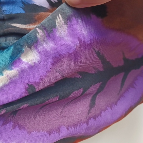 Ali Ro Silk Water Color Drape Front Dress 💙💚💙 - Picture 7 of 7